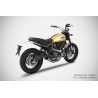 Ligne pot d'Echappement Zard Conique DUCATI SCRAMBLER 800 2015-2020 1