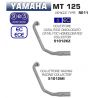 Collecteur d'Echappement ARROW racing YAMAHA MT 125 2014-2019 0
