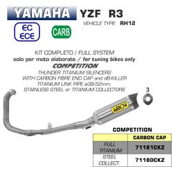 Ligne complete pot d'Echappement ARROW competition YAMAHA YZF R3 2017-2021