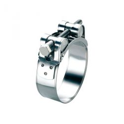 Collier échappement moto en inox diamètre 64-67mm