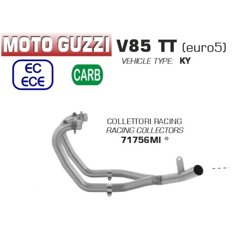 Collecteur racing d'Echappement ARROW MOTO GUZZI V85TT V 85 TT EURO 5