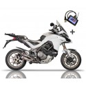 Echappement Qd Exhaust TWIN GUNSHOT DUCATI 1260 MULTISTRADA 2018-2020