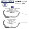 Collecteur d'Echappement position haute ARROW YAMAHA MT-09 euro 5 0