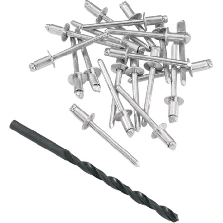 kit de 20 rivets et 1 foret adapté pour échappement moto