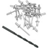 kit de 20 rivets et 1 foret adapté pour échappement moto 0