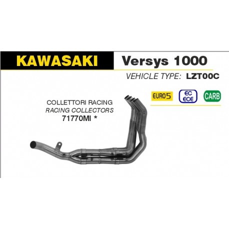 Collecteur d'Echappement ARROW racing KAWASAKI 1000 VERSYS 2021-2023