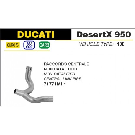 Décatalyseur d'Echappement ARROW racing DUCATI DESERT X 950 2022-2023