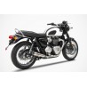 Ligne d'Echappement Zard Bas Déporté Triumph 1200 Bonneville T120 2016-2019 1