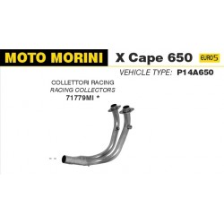 Collecteur pot d'Echappement racing MOTO MORINI X CAPE 650 2022-2023