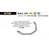 collecteur racing pour raccord central d'origine d'Echappement ARROW KTM 125 DUKE 4
