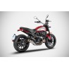 Echappement Zard Zuma Logo et embout Inox Satiné Ducati 800 SCRAMBLER 2021 1