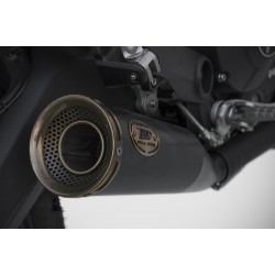 Silencieux Pot d'Echappement Zard Zuma Logo et embout Inox Noir Ducati 800 SCRAMBLER 2021-2022