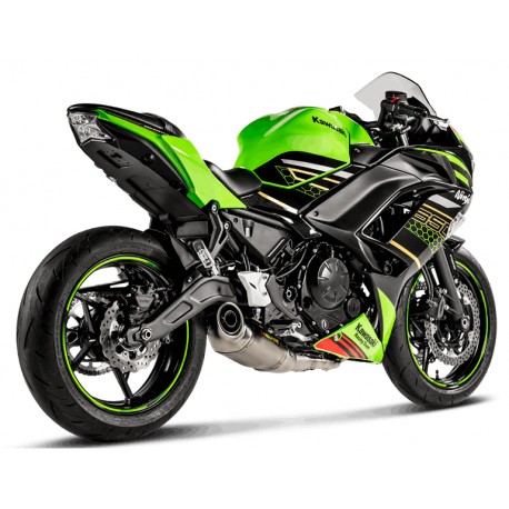 Ligne d'echappement AKRAPOVIC racing KAWASAKI Z650 NINJA 650 2023-2024 avec 2 lambda