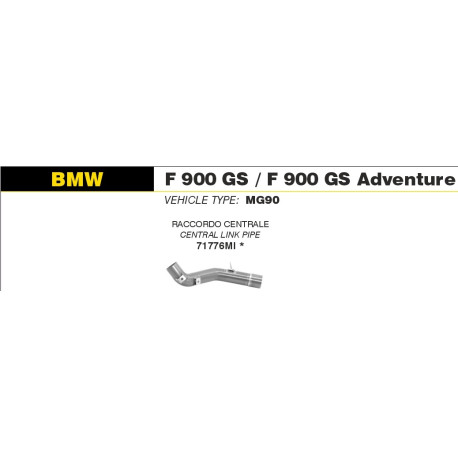 Raccord central racing échappement ARROW BMW F900GS F900GS ADVENTURE 2024