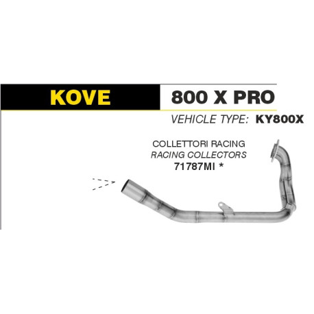 Collecteur racing échappement ARROW KOVE 800X PRO 2024
