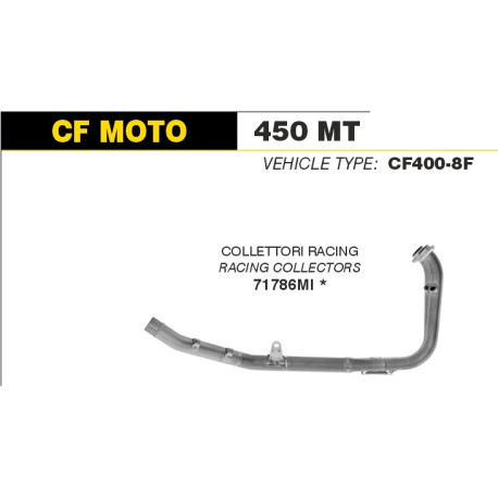 Collecteur racing échappement ARROW CF MOTO MT 450 2024