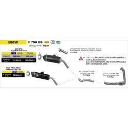 Pot d'Echappement ARROW MAXI RACE-TECH BMW F750GS F850GS 2021-2024
