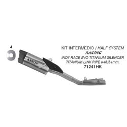 Ligne intermediaire pot d'Echappement ARROW INDY RACE YAMAHA MT-10 2022-2024