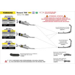Pot d'Echappement ARROW INDY RACE embout carbone YAMAHA TENERE 700 2025