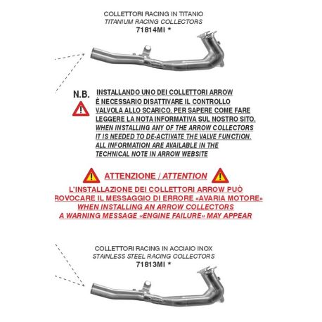 Collecteur racing d'Echappement ARROW BMW R1300R R1300RS 2025
