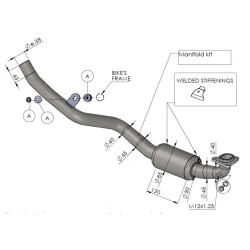 Collecteur racing pot LEOVINCE HONDA FORZA 750 2021-2025