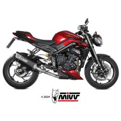 Ligne complète pot d'Echappement MIVV SR-1 TRIUMPH STREET TRIPLE 765 R 765 RS 2023-2024