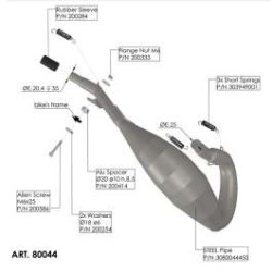 Collecteur pot racing LEOVINCE X-FIGHT SHERCO 50 SE-RS / SM-RS / SM-R / SE-R 2021 - 2024